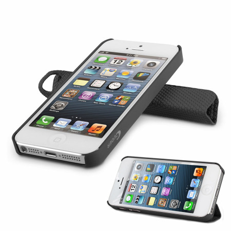 Coque avec Smart Cover Magnétique iPhone 5 - Noire