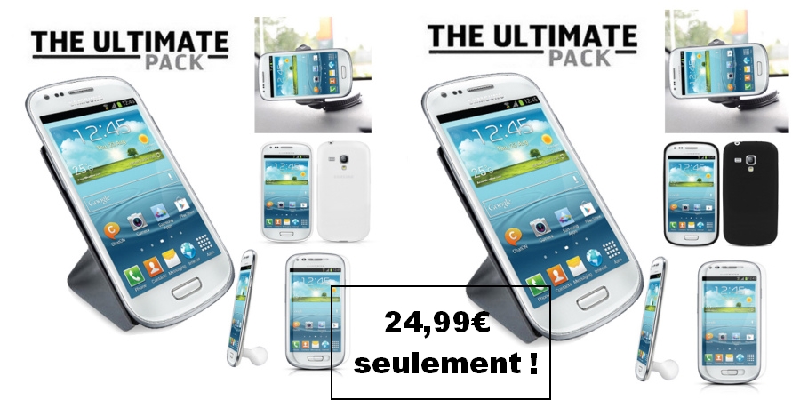 Pack accessoires samsung galaxy s3 mini ultimate blanc