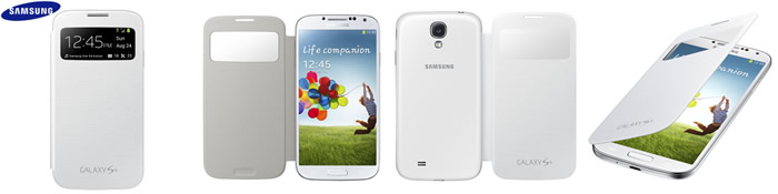 View Cover Officielle Samsung Galaxy S4 – Blanche – EF-CI950BWEGWW