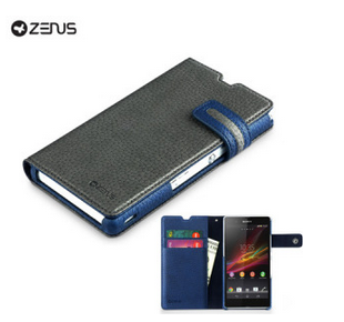 Housse Sony Xperia Z Zenus Masstige Color Edge Diary - Grise