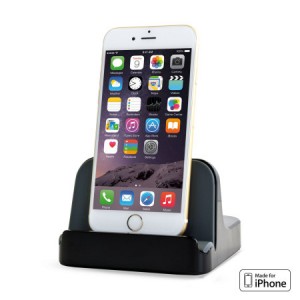 Dock iPhone 6 / iPhone 6 Plus compatible coque - Noir