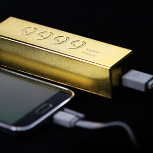 Batterie Externe Lingot d'or REMAX - 6666mAh