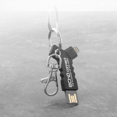 Porte-Clés Charge et Synchronisation Echo Lightning - Noir