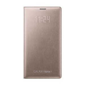 LED Cover Samsung Galaxy Note 4 Officielle - Or