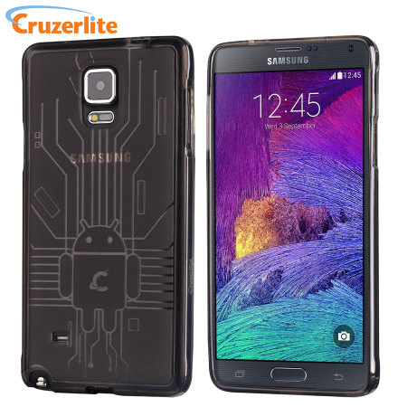 Coque Samsung Galaxy Note 4 Cruzerlite Bugdroid Circuit – Noire Fumée