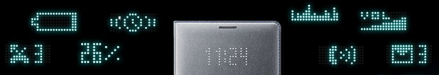 LED Cover Samsung Galaxy Note 4 Officielle - Noire