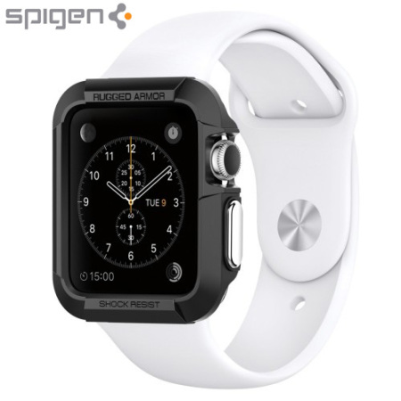 Coque Apple Watch Spigen Rugged Armor (42mm) - Noire