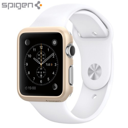 Coque Apple Watch Spigen Thin Fit (38mm) - Or Champagne