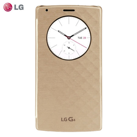 Housse QuickCircle LG G4 Chargement Qi – Or