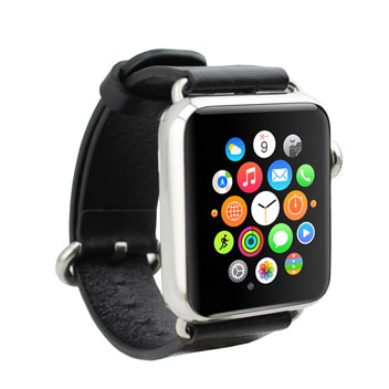 Bracelet pour Apple Watch (42mm) Cuir Véritable - Noire