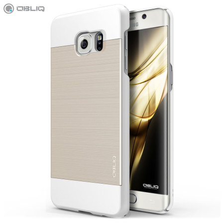 Coque Samsung Galaxy S6 Edge+ Obliq Slim Meta - Blanche  Or