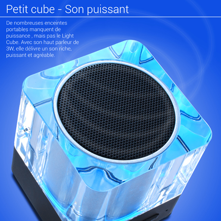 Enceinte Bluetooth Olixar Light Cube Lumière